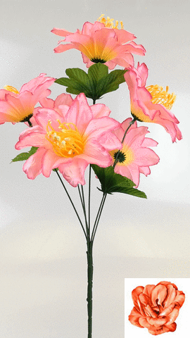 Искусственные цветы Букет Лилии, 6 голов, 570 мм